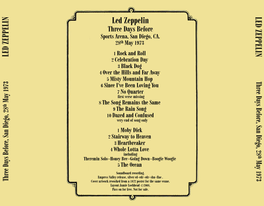led zeppelin 3 days