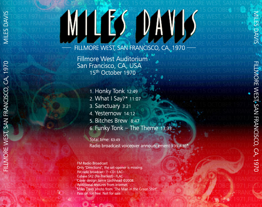 miles davis fillmore west 70