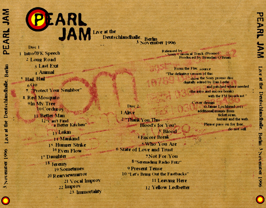 pearl jam san jose 95